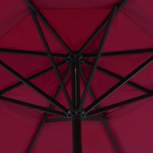 Parasol avec base portable Rouge - Photo n°2; ?>