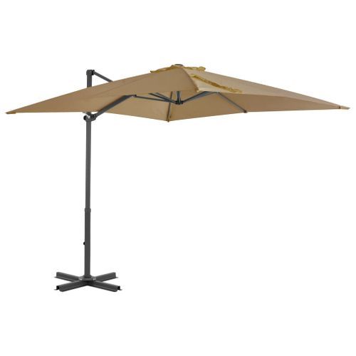 Parasol avec base portable Taupe 7 - Photo n°3; ?>