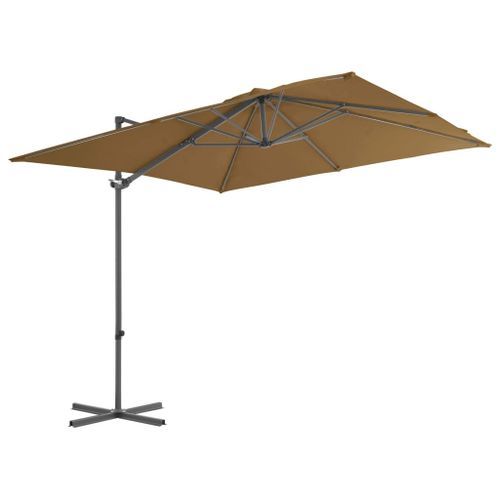 Parasol avec base portable Taupe 2 - Photo n°3; ?>