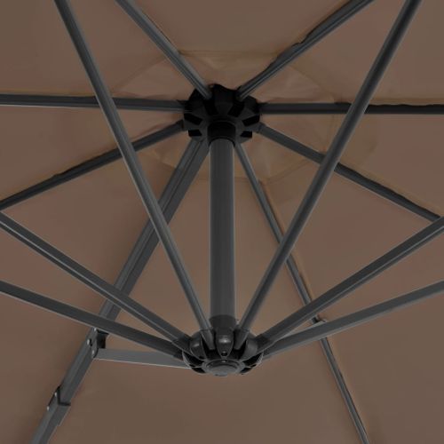 Parasol avec base portable Taupe - Photo n°2; ?>