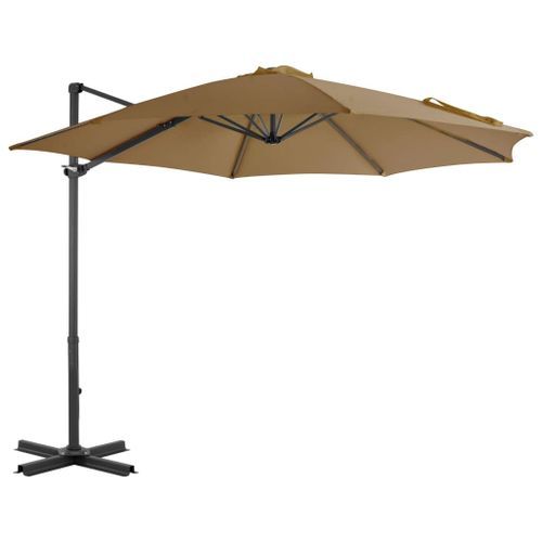 Parasol avec base portable Taupe - Photo n°3; ?>