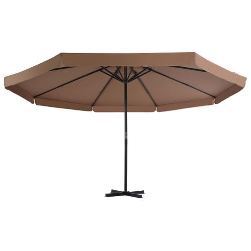 Parasol avec base portable Taupe 5 - Photo n°3; ?>