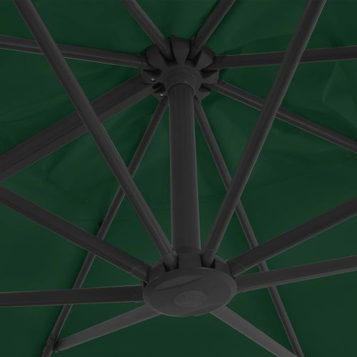 Parasol avec base portable Vert 4 - Photo n°2; ?>