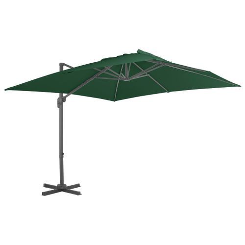 Parasol avec base portable Vert 4 - Photo n°3; ?>