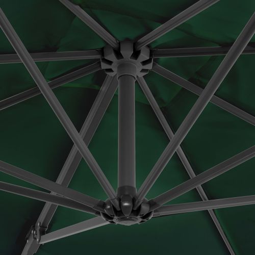 Parasol avec base portable Vert 3 - Photo n°2; ?>