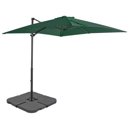 Parasol avec base portable Vert 3 - Photo n°3; ?>