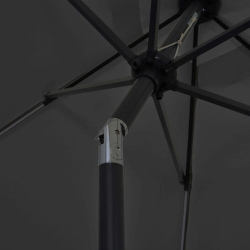 Parasol avec LED et mât en aluminium 300 cm Anthracite - Photo n°2; ?>