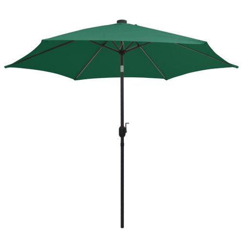 Parasol Avec LED Et Mât En Aluminium 300 Cm Vert 17 Parasol avec LED et mât en aluminium 300 cm Vert - Photo n°3; ?>