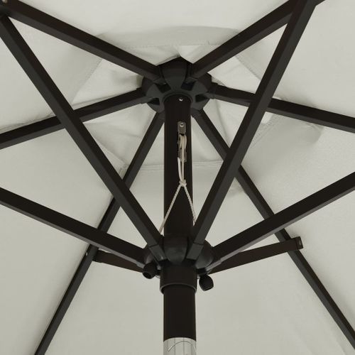 Parasol avec lumières LED Sable 200x211 cm Aluminium - Photo n°2; ?>