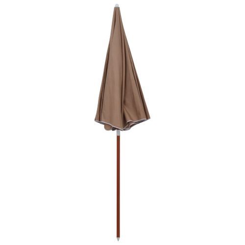 Parasol avec mât en acier 240 cm Taupe - Photo n°2; ?>