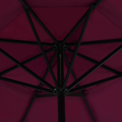 Parasol avec mât en aluminium 500 cm Bordeaux - Photo n°2; ?>