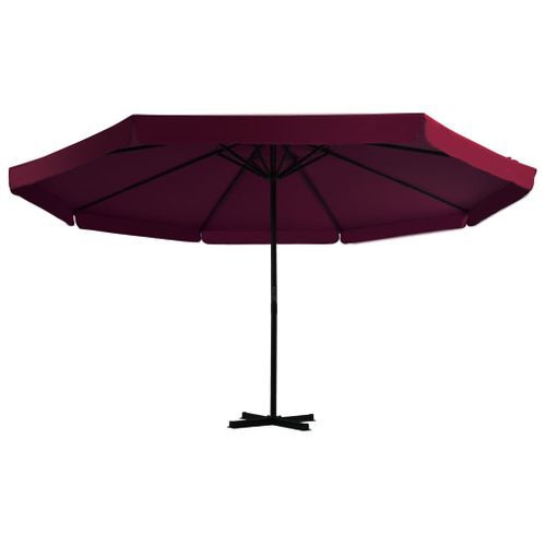 Parasol avec mât en aluminium 500 cm Bordeaux - Photo n°3; ?>