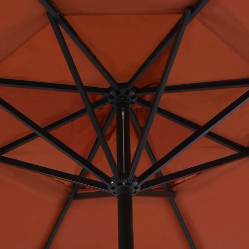 Parasol avec mât en aluminium 500 cm Terre cuite - Photo n°2; ?>