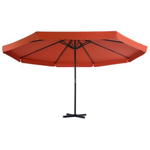 Parasol avec mât en aluminium 500 cm Terre cuite - Photo n°3; ?>