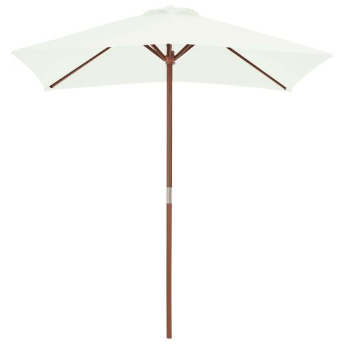 Parasol avec mât en bois 150 x 200 cm Sable - Photo n°3; ?>