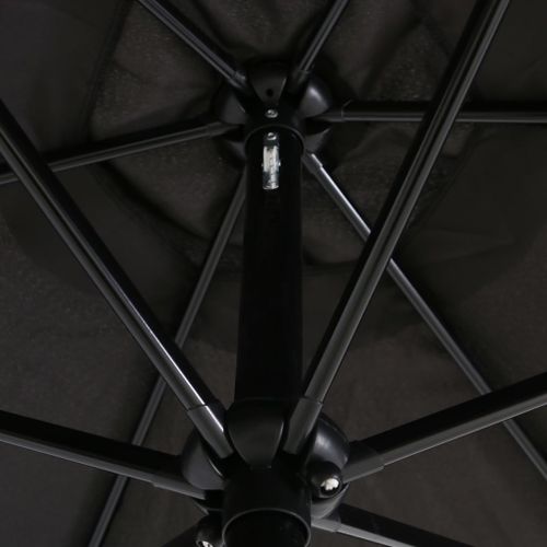 Parasol avec mât en métal 300 x 200 cm Noir - Photo n°2; ?>