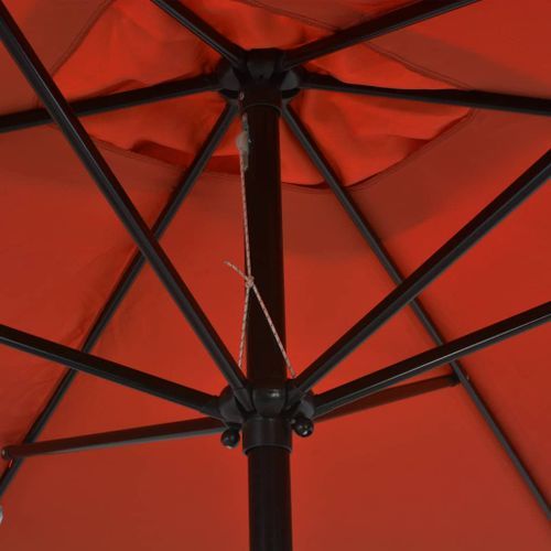 Parasol avec mât en métal 300 x 200 cm Terre cuite - Photo n°2; ?>