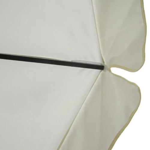 Parasol blanc en aluminium avec base mobile - Photo n°3; ?>