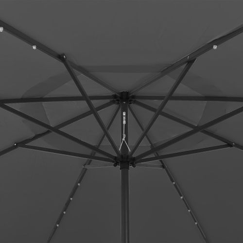 Parasol D'extérieur Avec LED Et Mât En Métal 400 Cm Anthracite 16 Parasol d'extérieur avec LED et mât en métal 400 cm Anthracite - Photo n°2; ?>
