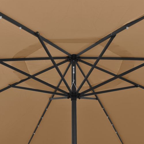 Parasol D'extérieur Avec LED Et Mât En Métal 400 Cm Taupe 16 Parasol d'extérieur avec LED et mât en métal 400 cm Taupe - Photo n°2; ?>