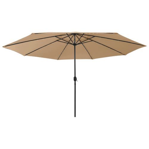 Parasol D'extérieur Avec LED Et Mât En Métal 400 Cm Taupe 17 Parasol d'extérieur avec LED et mât en métal 400 cm Taupe - Photo n°3; ?>