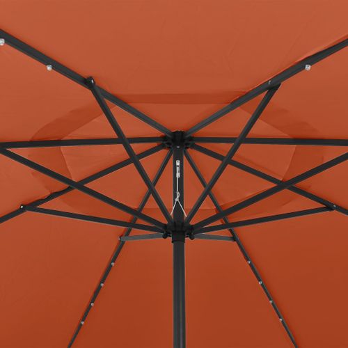 Parasol D'extérieur Avec LED Et Mât En Métal 400 Cm Terre Cuite 16 Parasol d'extérieur avec LED et mât en métal 400 cm Terre cuite - Photo n°2; ?>