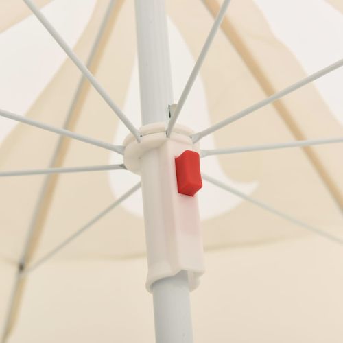 Parasol d'extérieur avec mât en acier Sable 180 cm 2 - Photo n°2; ?>