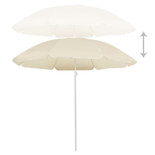 Parasol d'extérieur avec mât en acier Sable 180 cm - Photo n°3; ?>