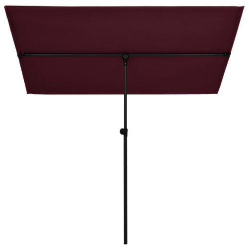 Parasol d'extérieur avec mât en aluminium 180x130 cm Bordeaux - Photo n°3; ?>