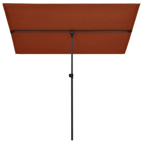 Parasol d'extérieur avec mât en aluminium 180x130cm Terre cuite - Photo n°3; ?>