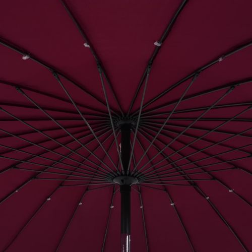 Parasol d'extérieur avec mât en aluminium 270 cm Bordeaux - Photo n°2; ?>