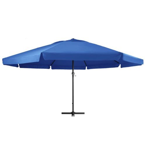 Parasol d'extérieur avec mât en aluminium 500 cm Bleu azuré - Photo n°3; ?>