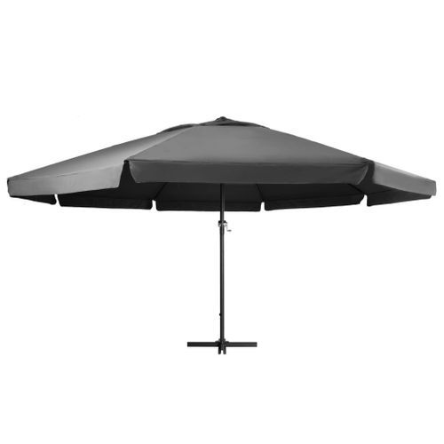 Parasol d'extérieur avec mât en aluminium 600 cm Anthracite - Photo n°3; ?>