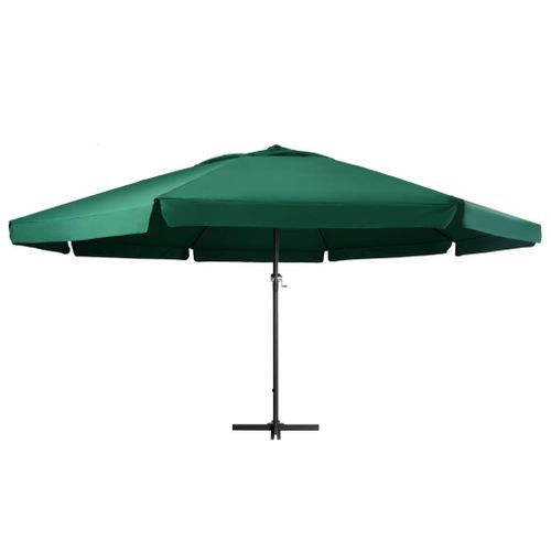 Parasol d'extérieur avec mât en aluminium 600 cm Vert - Photo n°3; ?>