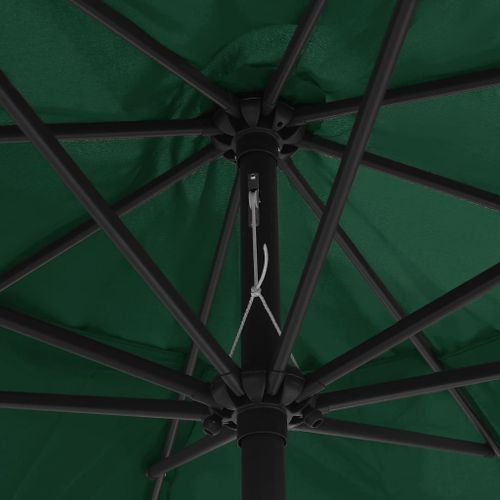 Parasol d'extérieur avec mât en métal 400 cm Vert - Photo n°2; ?>
