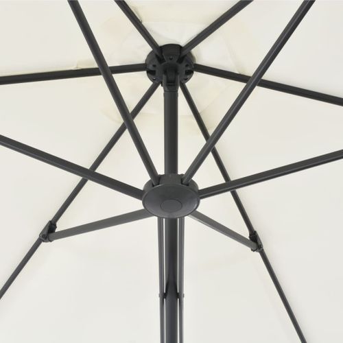 Parasol d'extérieur avec poteau en acier 300 cm Sable - Photo n°2; ?>
