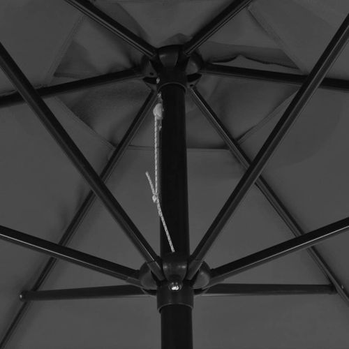Parasol d'extérieur avec poteau en métal 300 cm Anthracite - Photo n°2; ?>