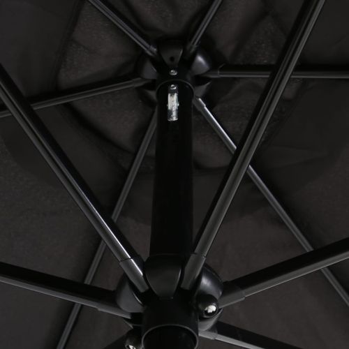 Parasol d'extérieur avec poteau en métal 300 cm Noir - Photo n°2; ?>