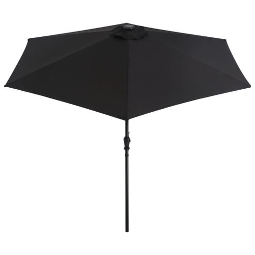 Parasol d'extérieur avec poteau en métal 300 cm Noir - Photo n°3; ?>
