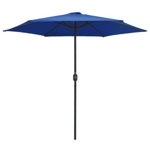 Parasol d'extérieur et mât en aluminium 270x246 cm Bleu azuré - Photo n°3; ?>