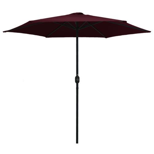 Parasol d'extérieur et mât en aluminium 270x246 cm Bordeaux - Photo n°3; ?>