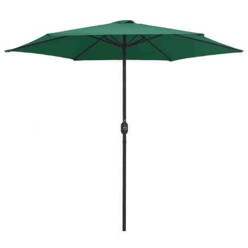 Parasol d'extérieur et mât en aluminium 270x246 cm Vert - Photo n°3; ?>