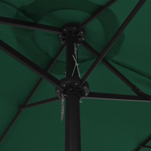 Parasol d'extérieur et mât en aluminium 460 x 270 cm Vert - Photo n°2; ?>