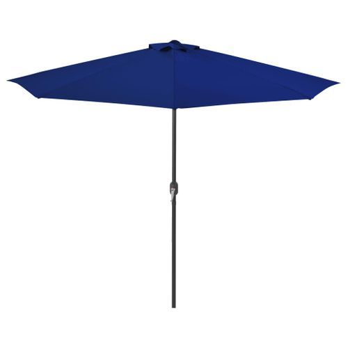 Parasol de balcon avec mât en aluminium Bleu 300x150x253cm Demi - Photo n°3; ?>