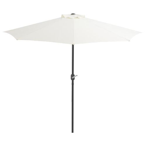 Parasol de balcon avec mât en aluminium Sable 270x135 cm Demi - Photo n°3; ?>