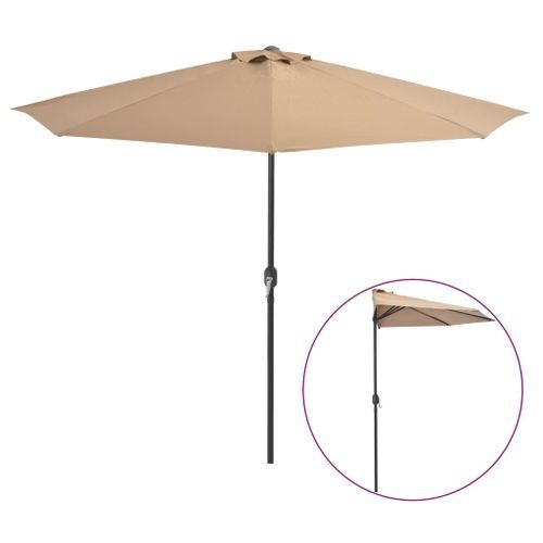 Parasol De Balcon Avec Mât En Aluminium Taupe 300x150 Cm Demi 18 Parasol de balcon avec mât en aluminium Taupe 300x150 cm Demi - Photo n°2; ?>