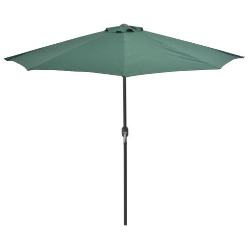 Parasol de balcon avec mât en aluminium Vert 270x135 cm Demi - Photo n°3; ?>