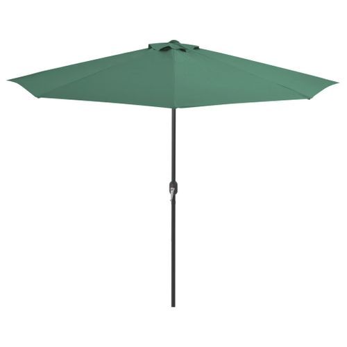 Parasol de balcon avec mât en aluminium Vert 300x150 cm Demi - Photo n°3; ?>