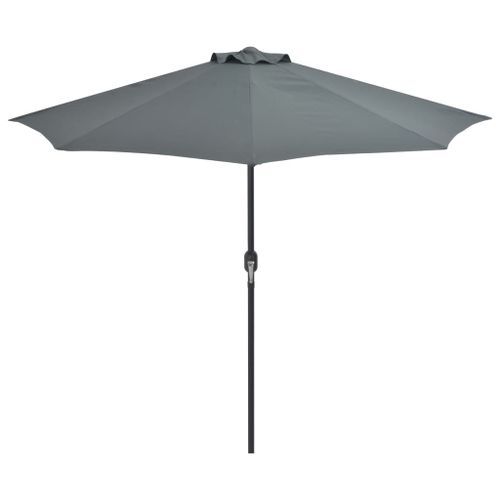 Parasol de balcon et mât en aluminium Anthracite 270x135cm Demi - Photo n°3; ?>