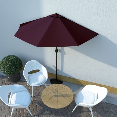 Parasol De Balcon Mât En Aluminium Bordeaux 270x135x245 Cm Demi 16 Parasol de balcon mât en aluminium Bordeaux 270x135x245 cm Demi - Photo n°2; ?>